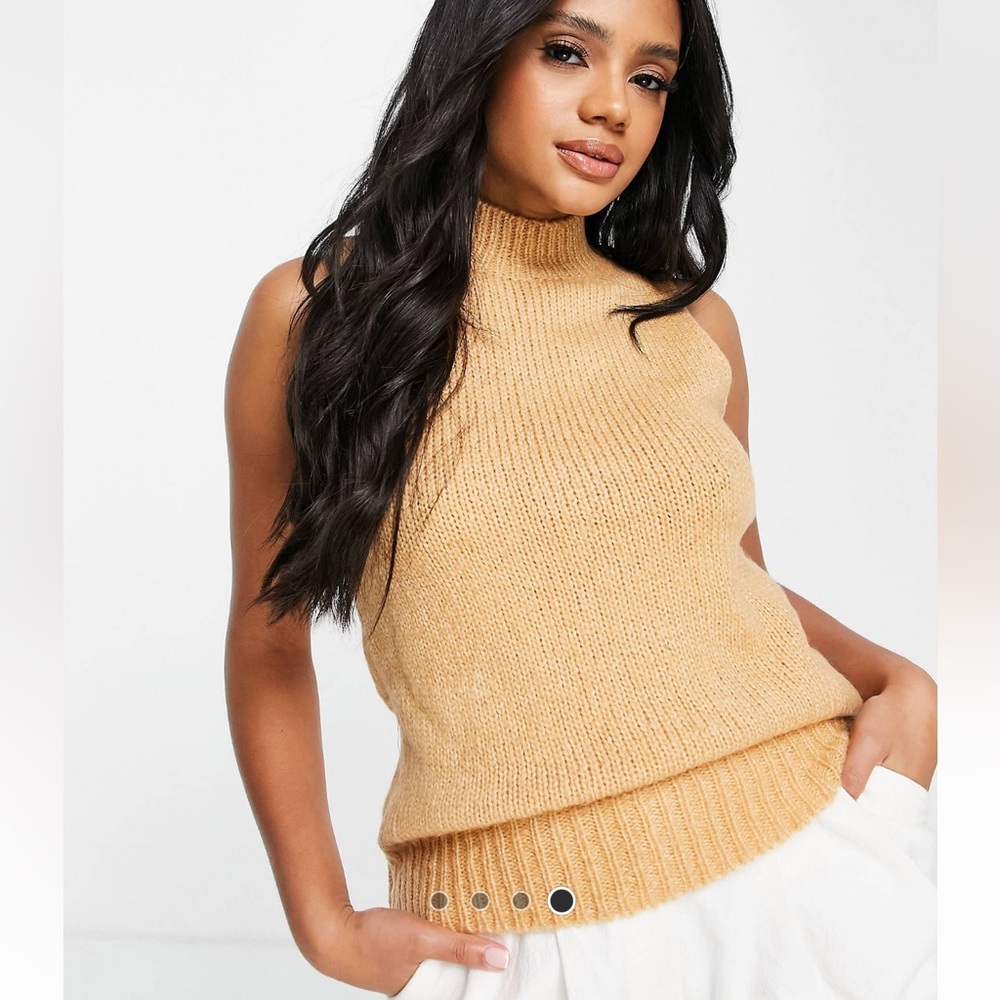 Threadbare high neck knit tank